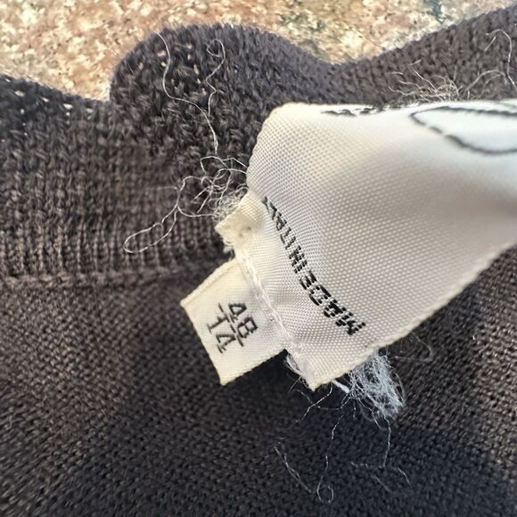 Vintage Valentino Miss V Wool Ruched Turtleneck Sweater in Black Size 48  Blend - Picture 8 of 10